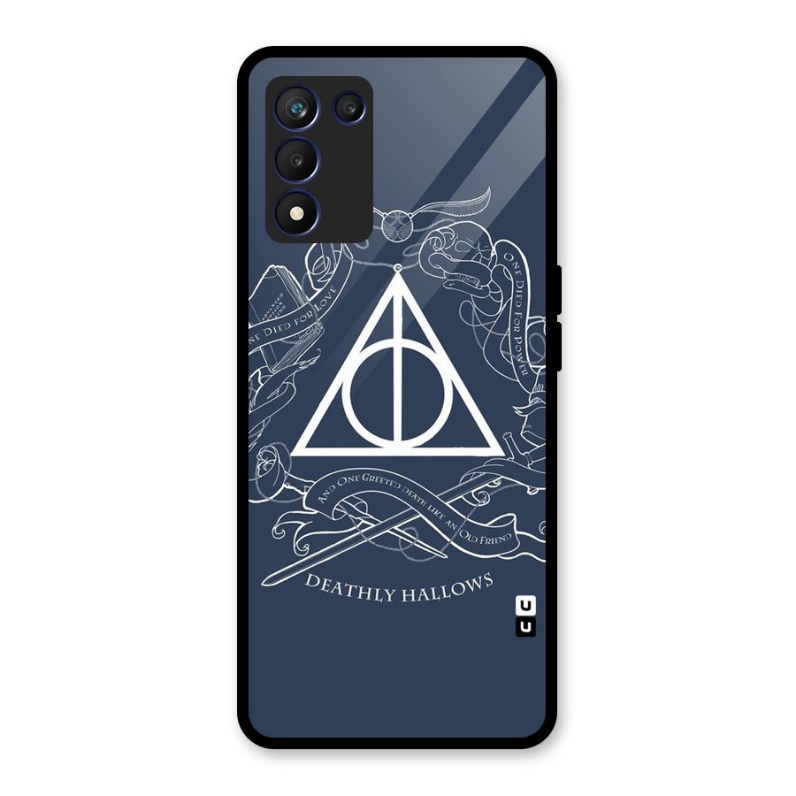 Triangle Blue Glass Back Case for Realme 9 5G Speed