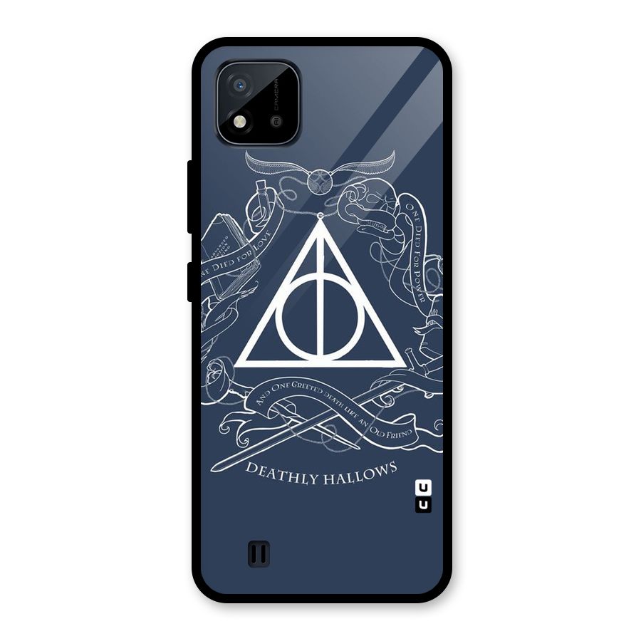 Triangle Blue Glass Back Case for Realme C11 2021