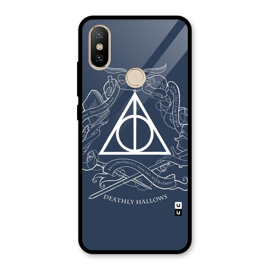 Triangle Blue Glass Back Case for Redmi A2