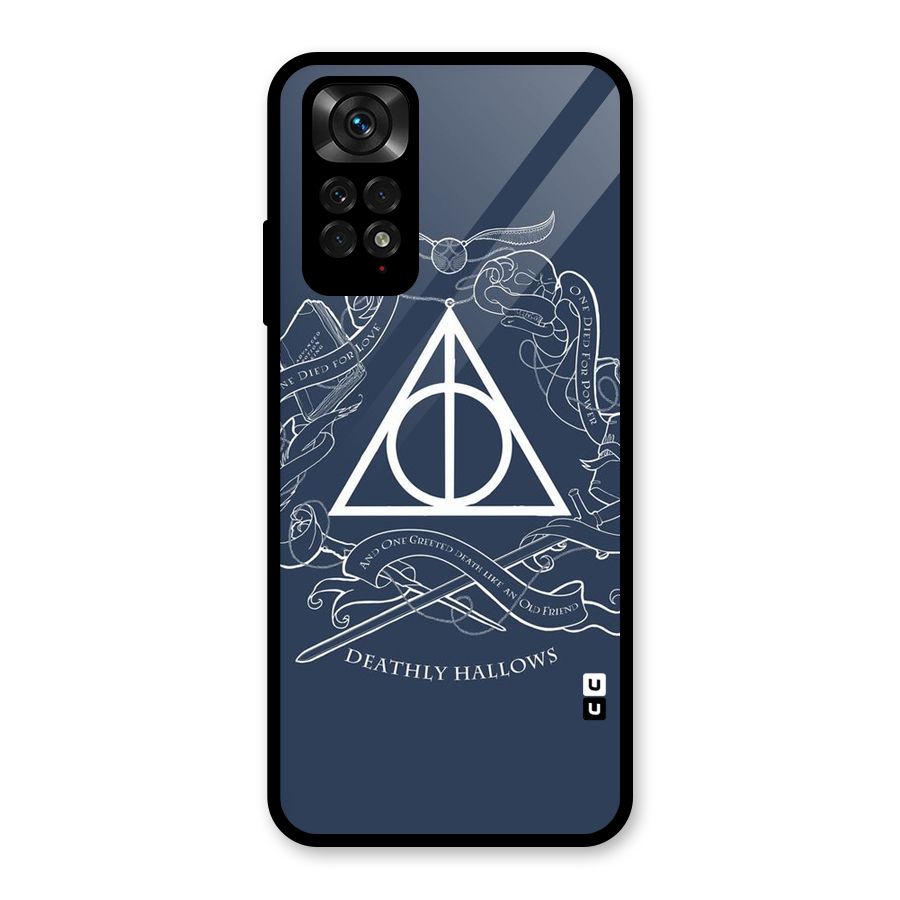 Triangle Blue Glass Back Case for Redmi Note 11S