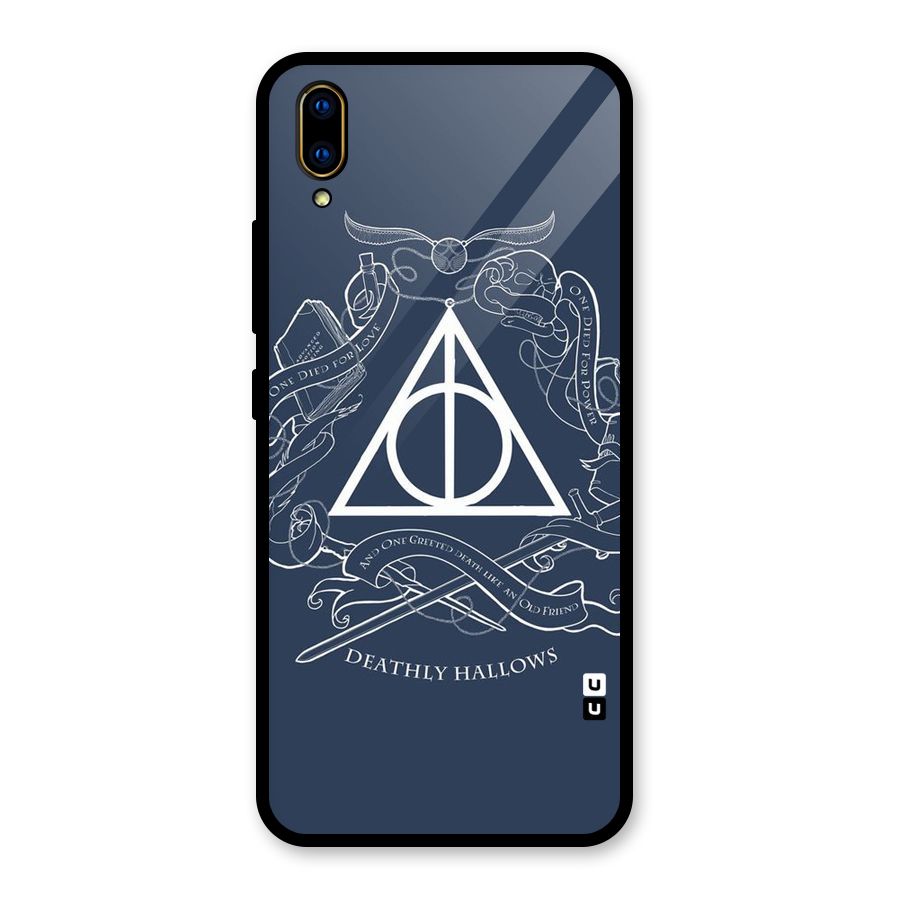Triangle Blue Glass Back Case for Vivo V11 Pro
