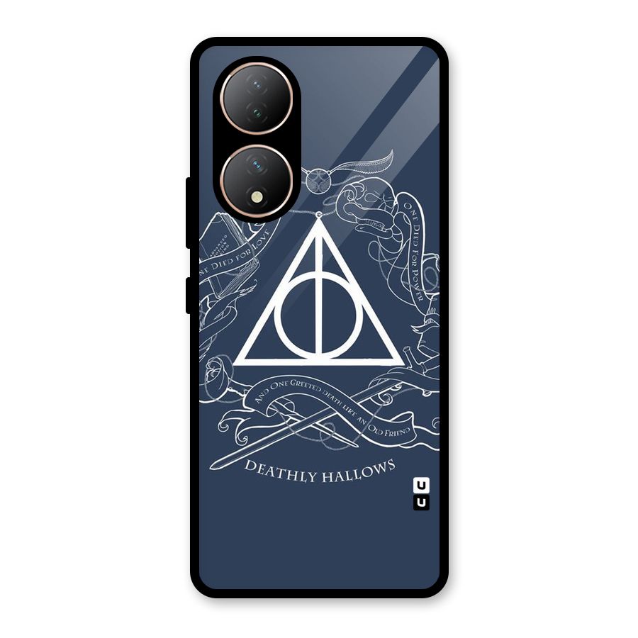 Triangle Blue Glass Back Case for Vivo Y100A