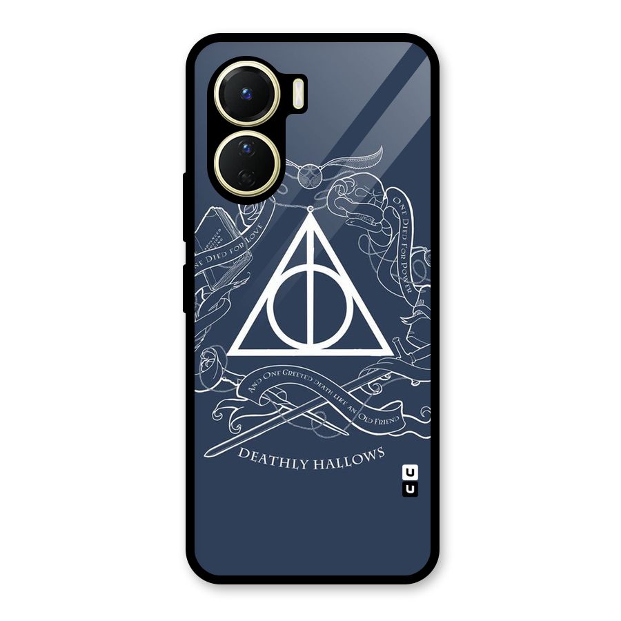 Triangle Blue Glass Back Case for Vivo Y16