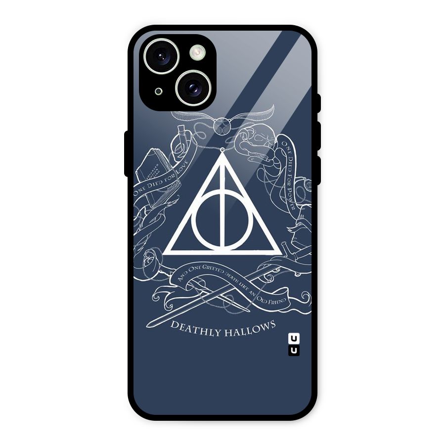 Triangle Blue Glass Back Case for iPhone 15 Plus