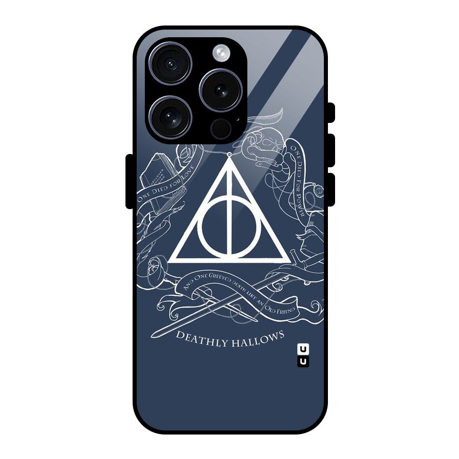 Triangle Blue Glass Back Case for iPhone 15 Pro