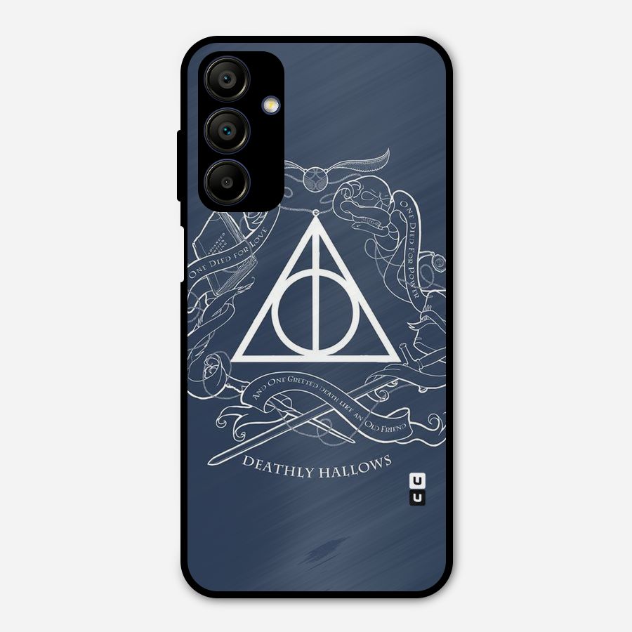Triangle Blue Metal Back Case for Galaxy A15 5G