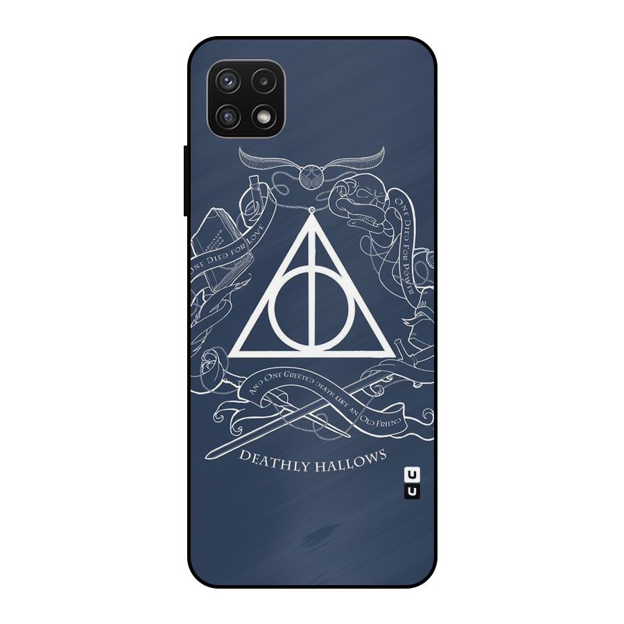 Triangle Blue Metal Back Case for Galaxy A22 5G