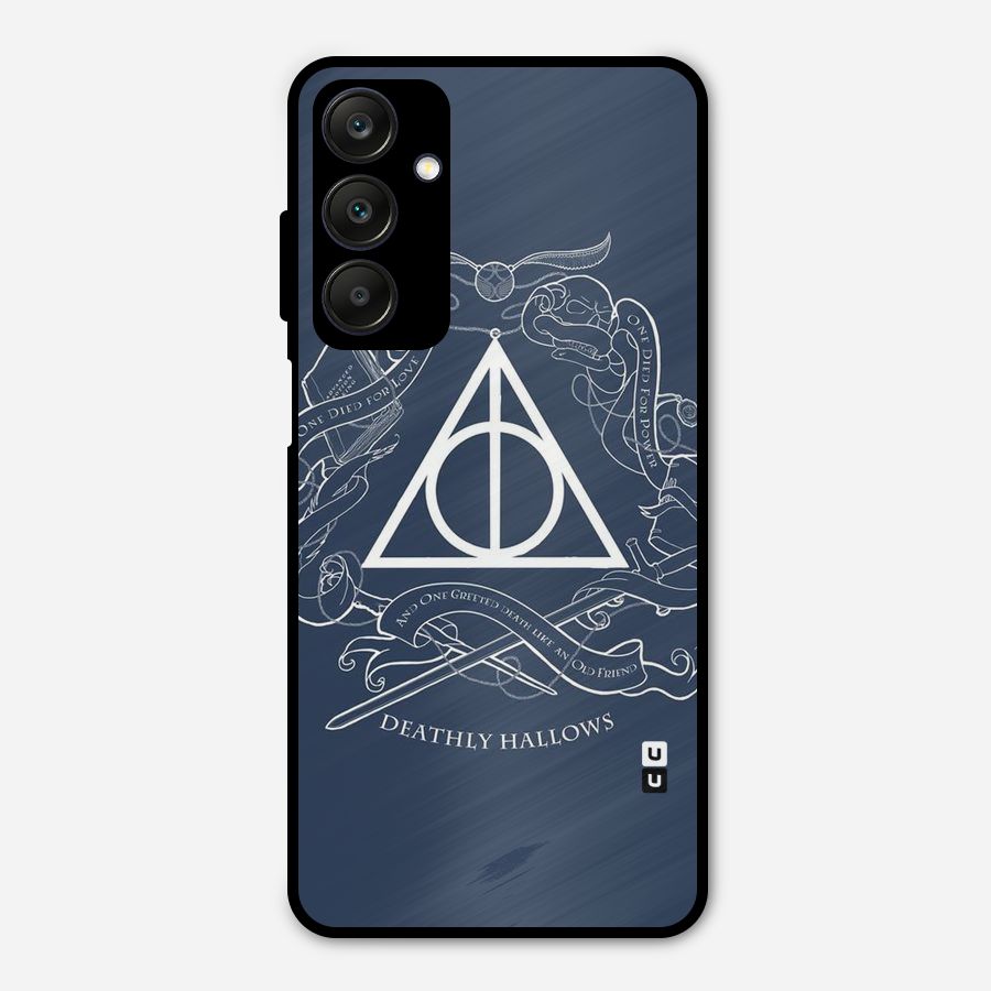 Triangle Blue Metal Back Case for Galaxy A25 5G