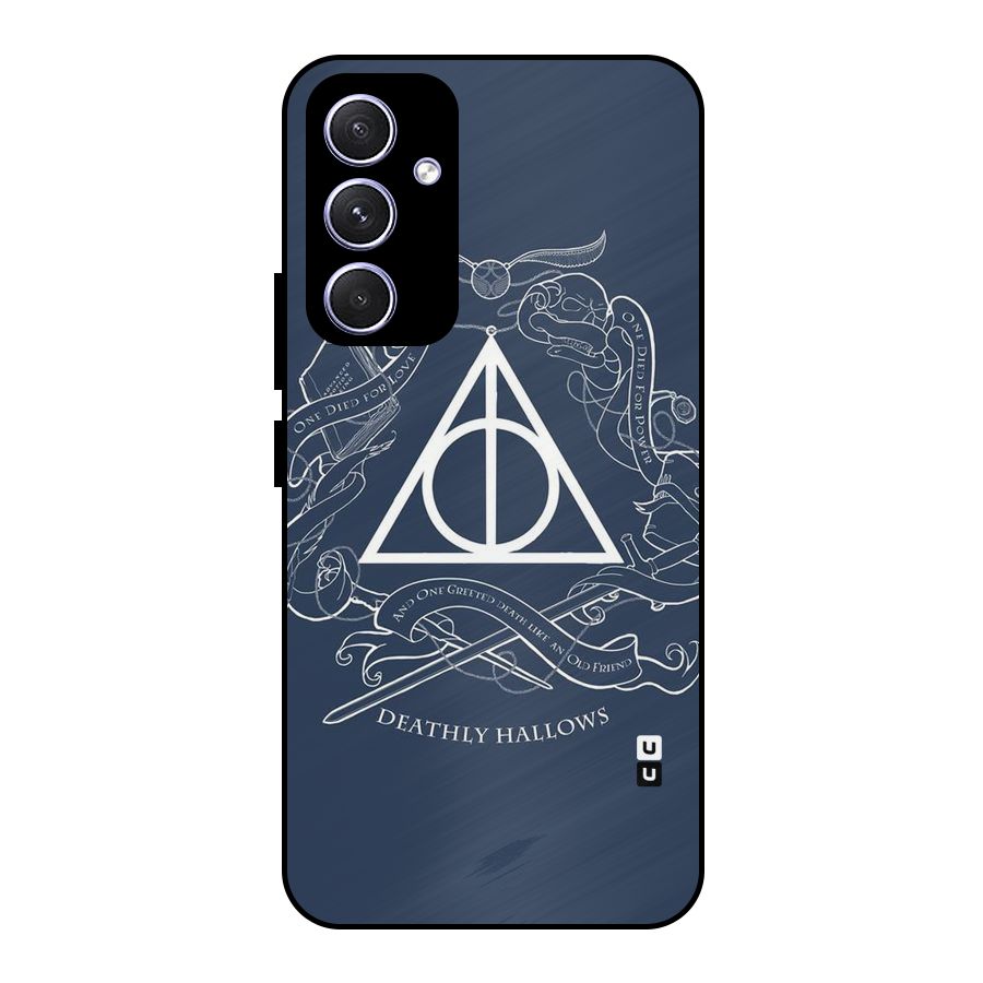 Triangle Blue Metal Back Case for Galaxy A54