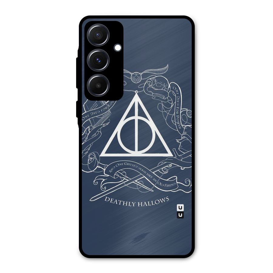 Triangle Blue Metal Back Case for Galaxy A55