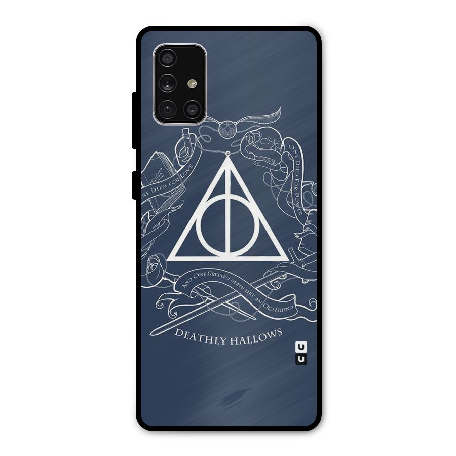 Triangle Blue Metal Back Case for Galaxy A71
