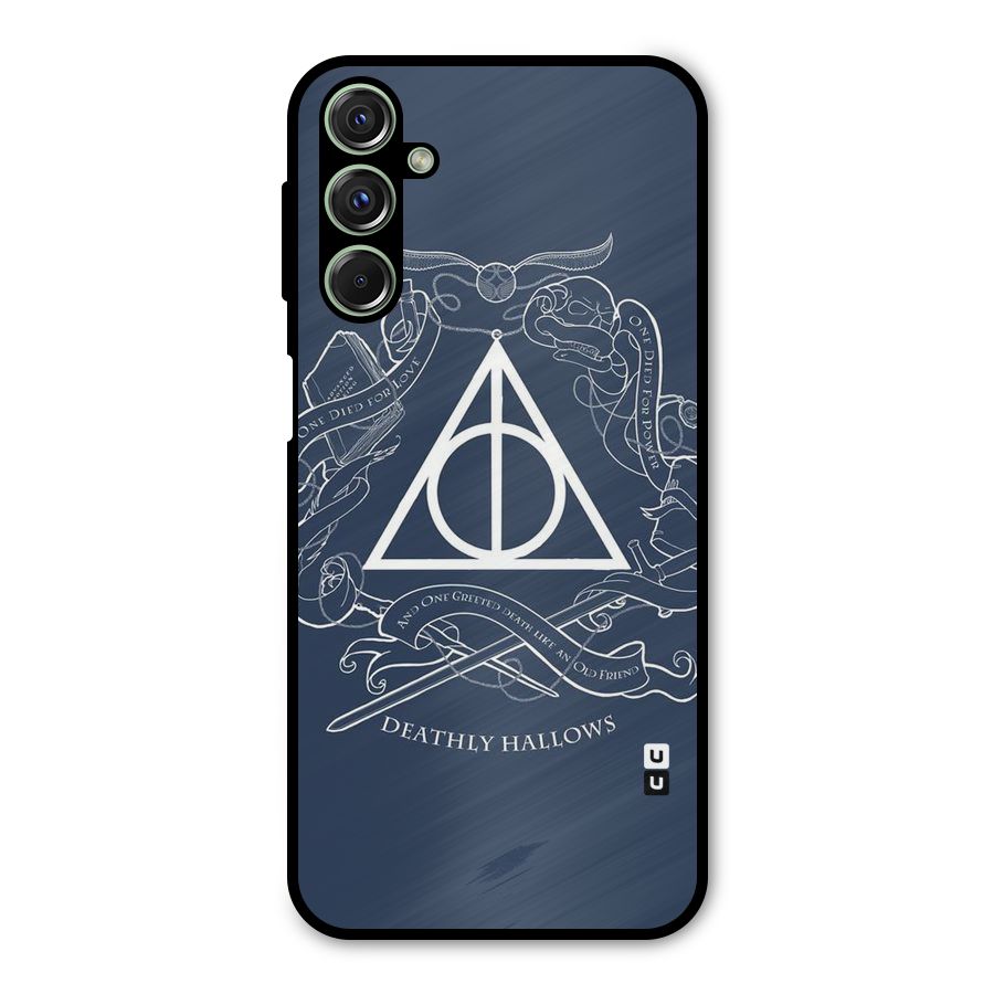 Triangle Blue Metal Back Case for Galaxy F34