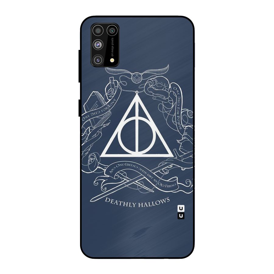 Triangle Blue Metal Back Case for Galaxy F41