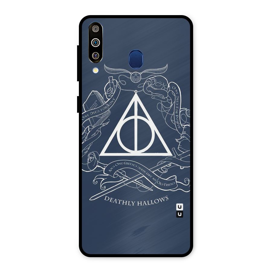 Triangle Blue Metal Back Case for Galaxy M30