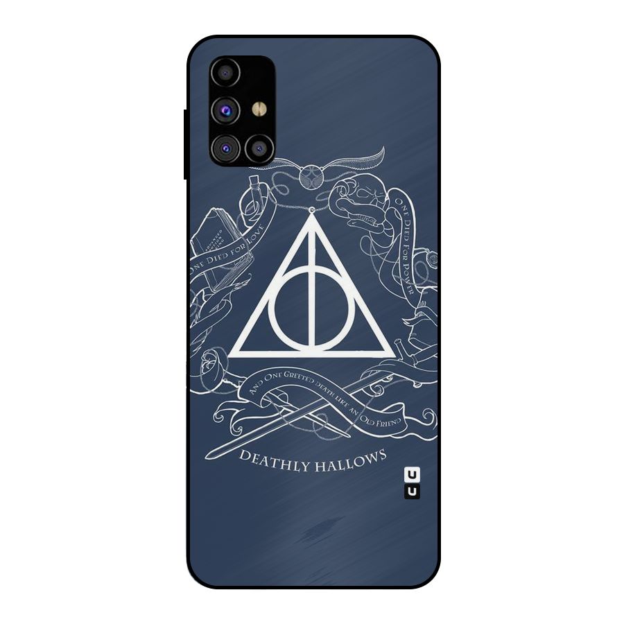 Triangle Blue Metal Back Case for Galaxy M31s
