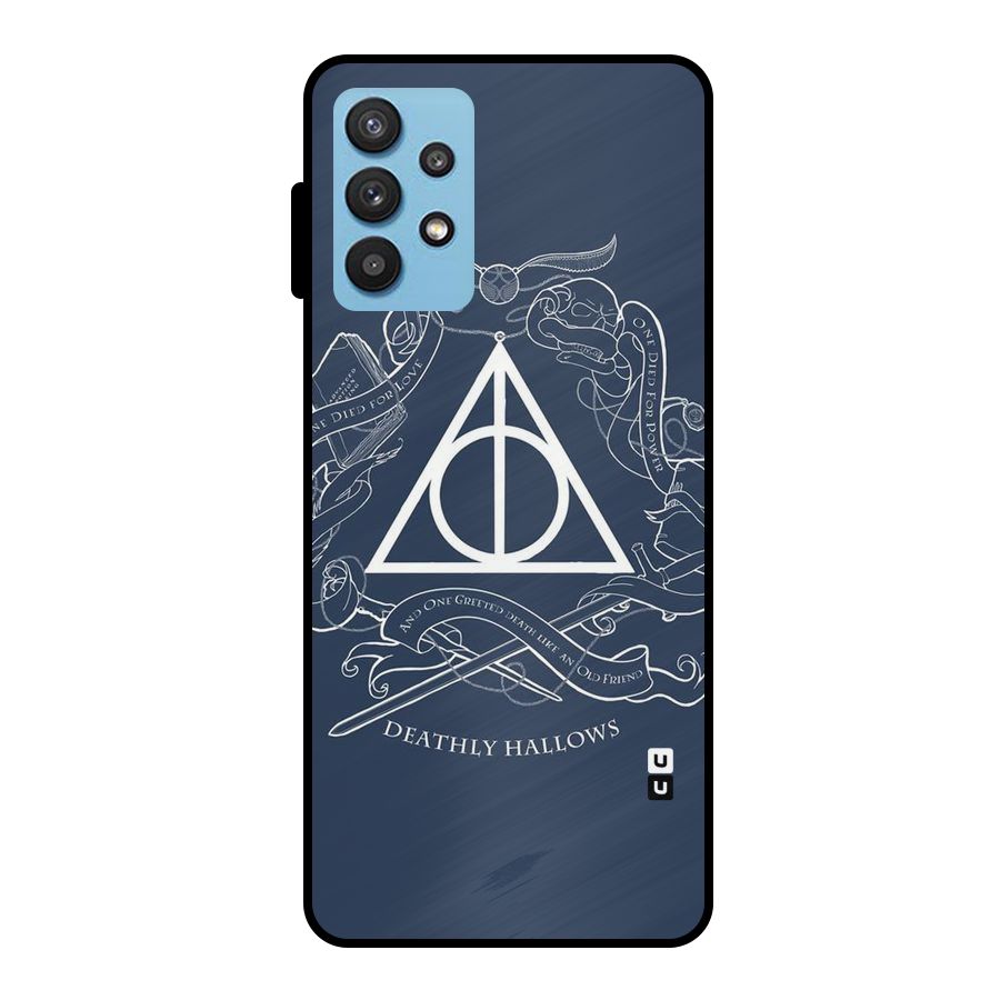 Triangle Blue Metal Back Case for Galaxy M32 5G