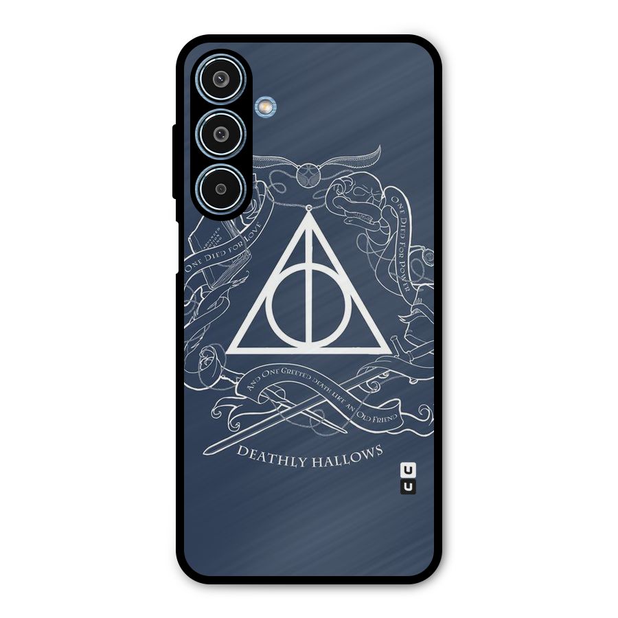 Triangle Blue Metal Back Case for Galaxy M35