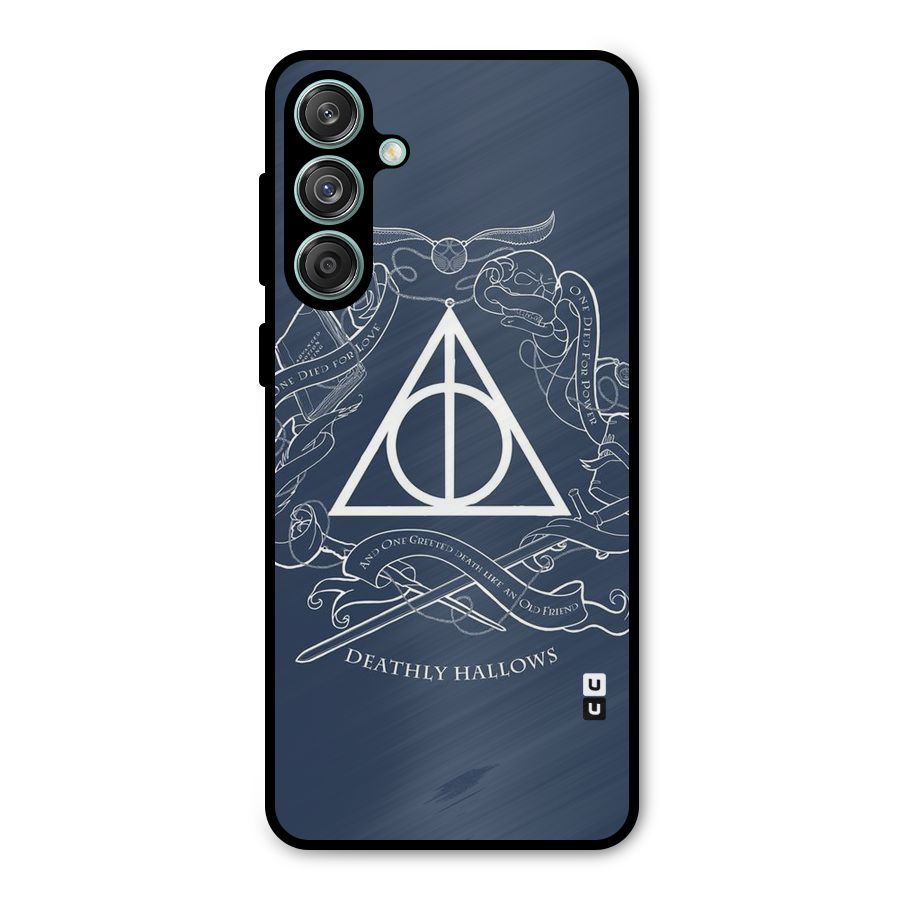 Triangle Blue Metal Back Case for Galaxy M55 5G