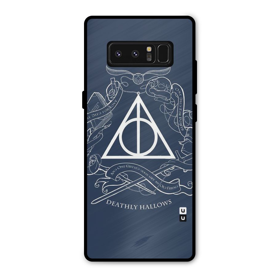 Triangle Blue Metal Back Case for Galaxy Note 8