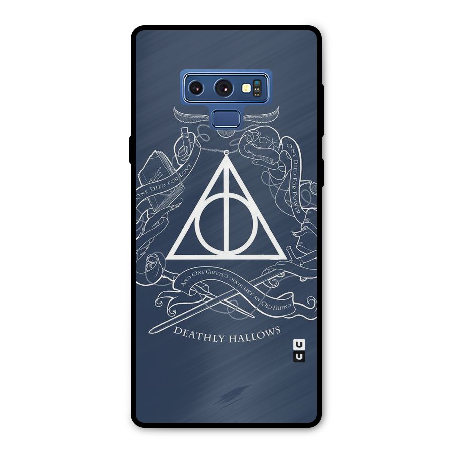 Triangle Blue Metal Back Case for Galaxy Note 9