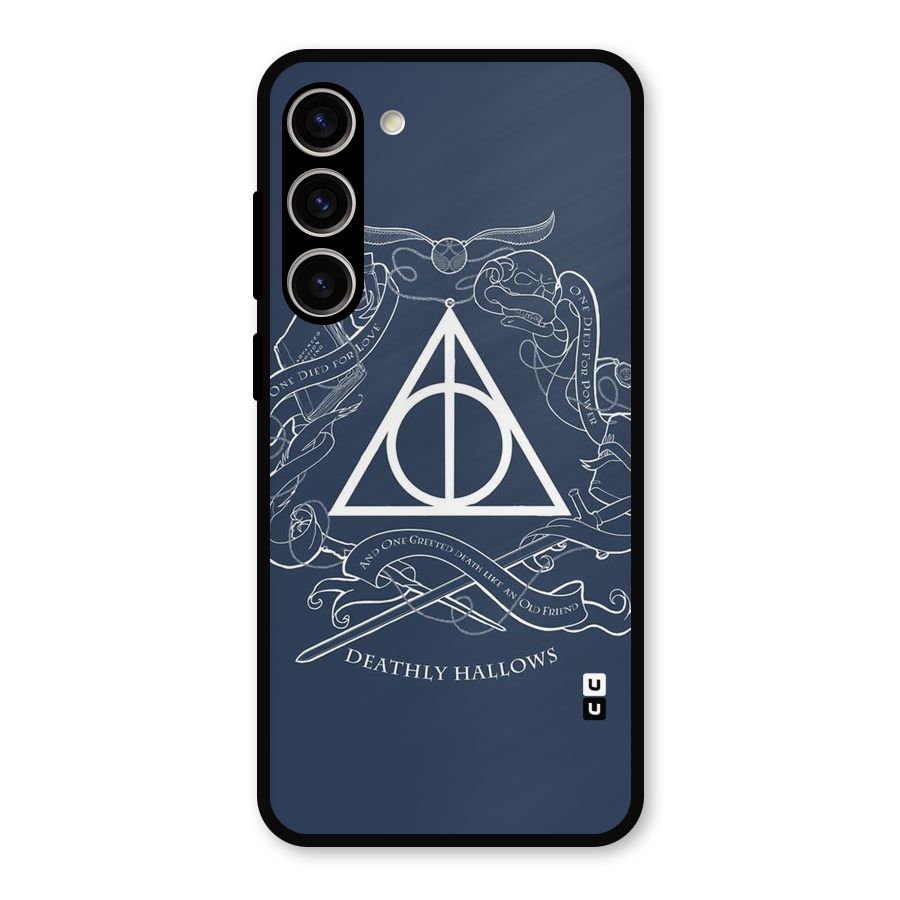 Triangle Blue Metal Back Case for Galaxy S23 Plus