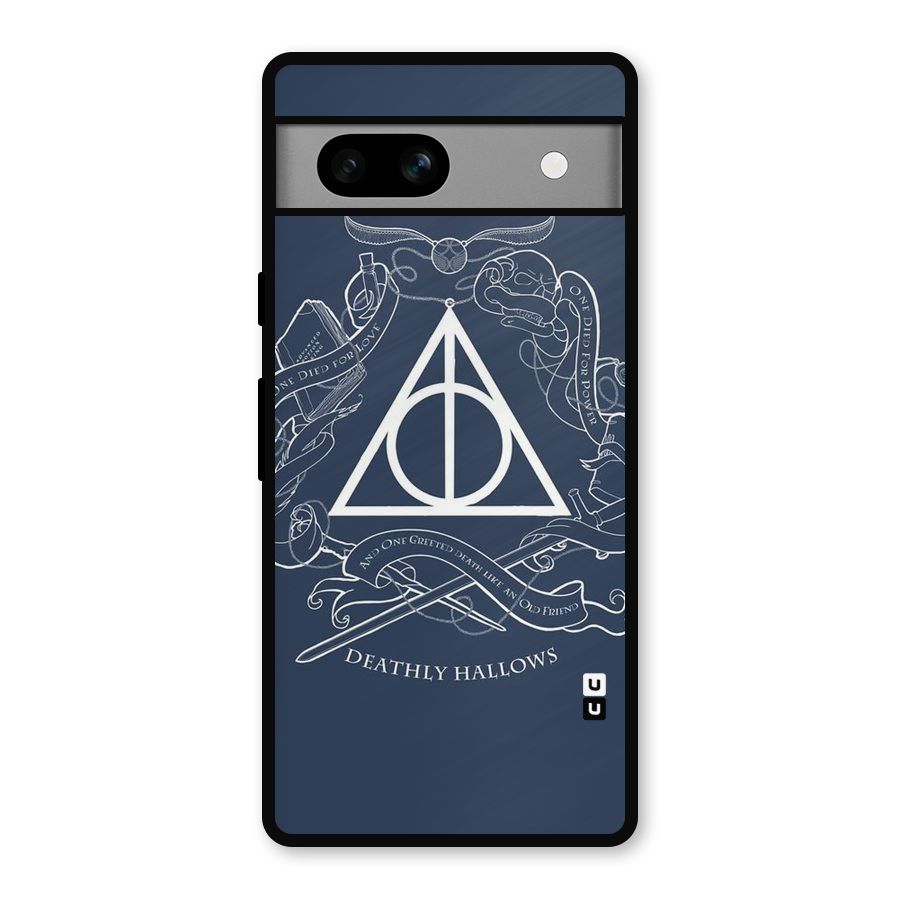 Triangle Blue Metal Back Case for Google Pixel 7a