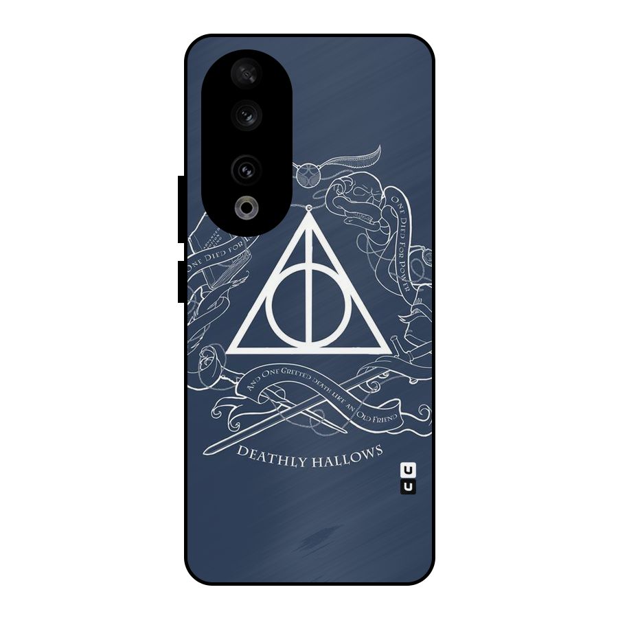 Triangle Blue Metal Back Case for Honor 90