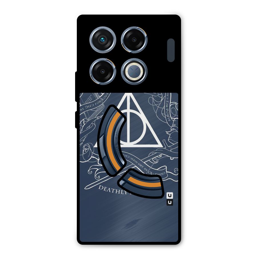 Triangle Blue Metal Back Case for Infinix GT 20 Pro