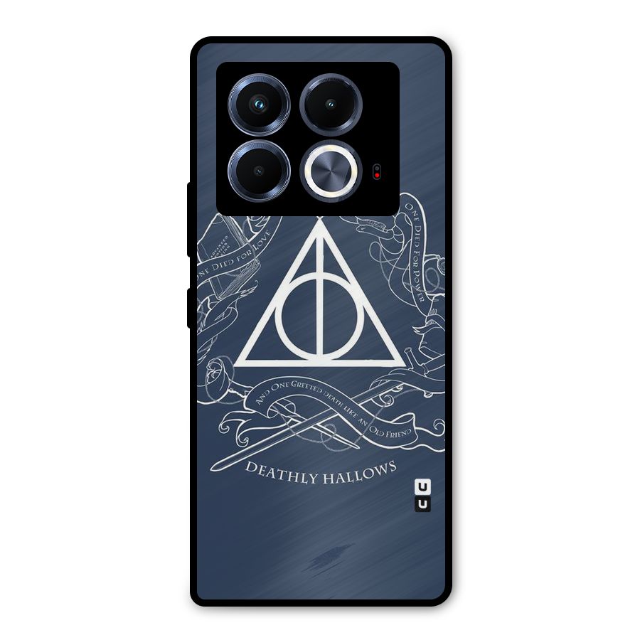 Triangle Blue Metal Back Case for Infinix Note 40 5G