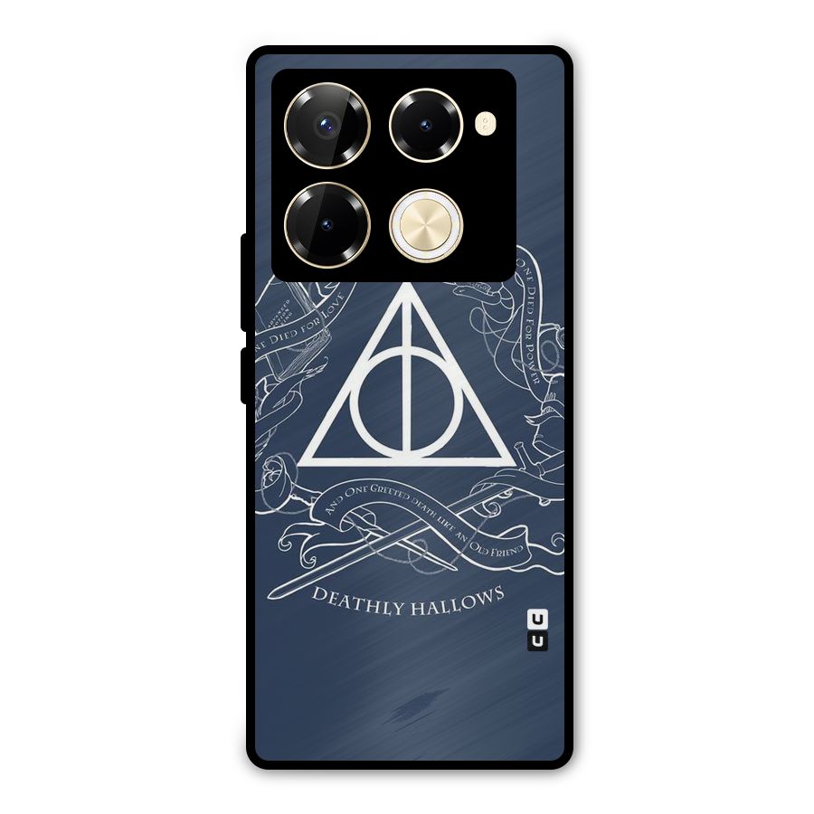 Triangle Blue Metal Back Case for Infinix Note 40 Pro Plus