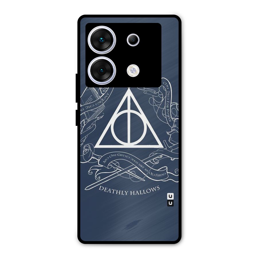 Triangle Blue Metal Back Case for Infinix Zero 30 5G