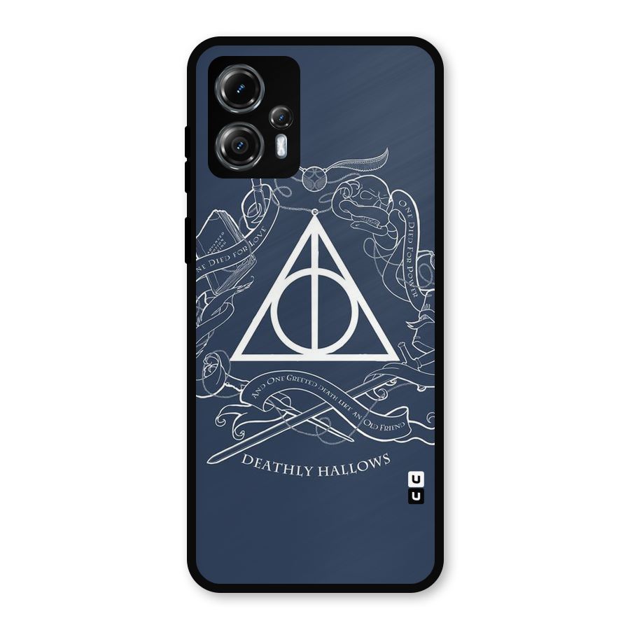 Triangle Blue Metal Back Case for Moto G13