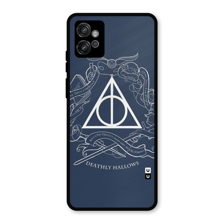 Triangle Blue Metal Back Case for Moto G32