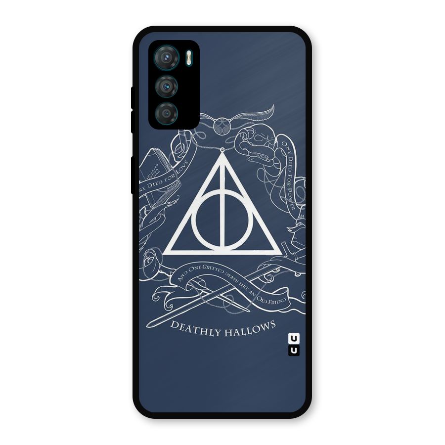 Triangle Blue Metal Back Case for Moto G42