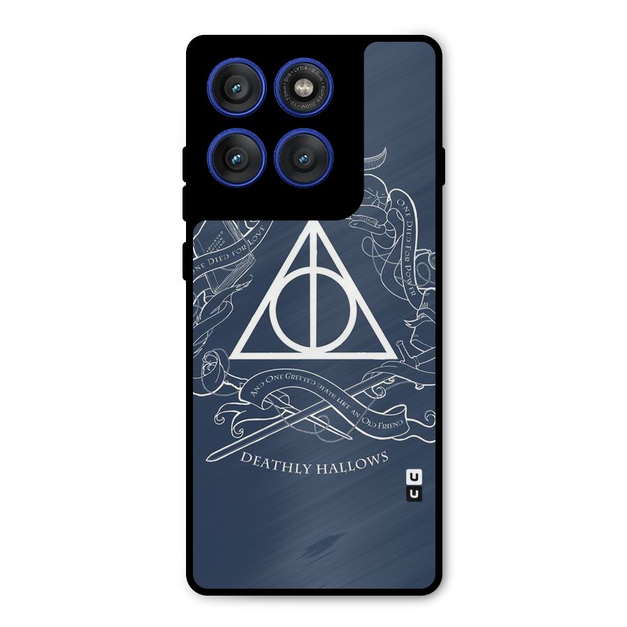 Triangle Blue Metal Back Case for Motorola Edge 60 Pro