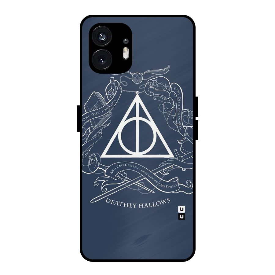 Triangle Blue Metal Back Case for Nothing Phone 2