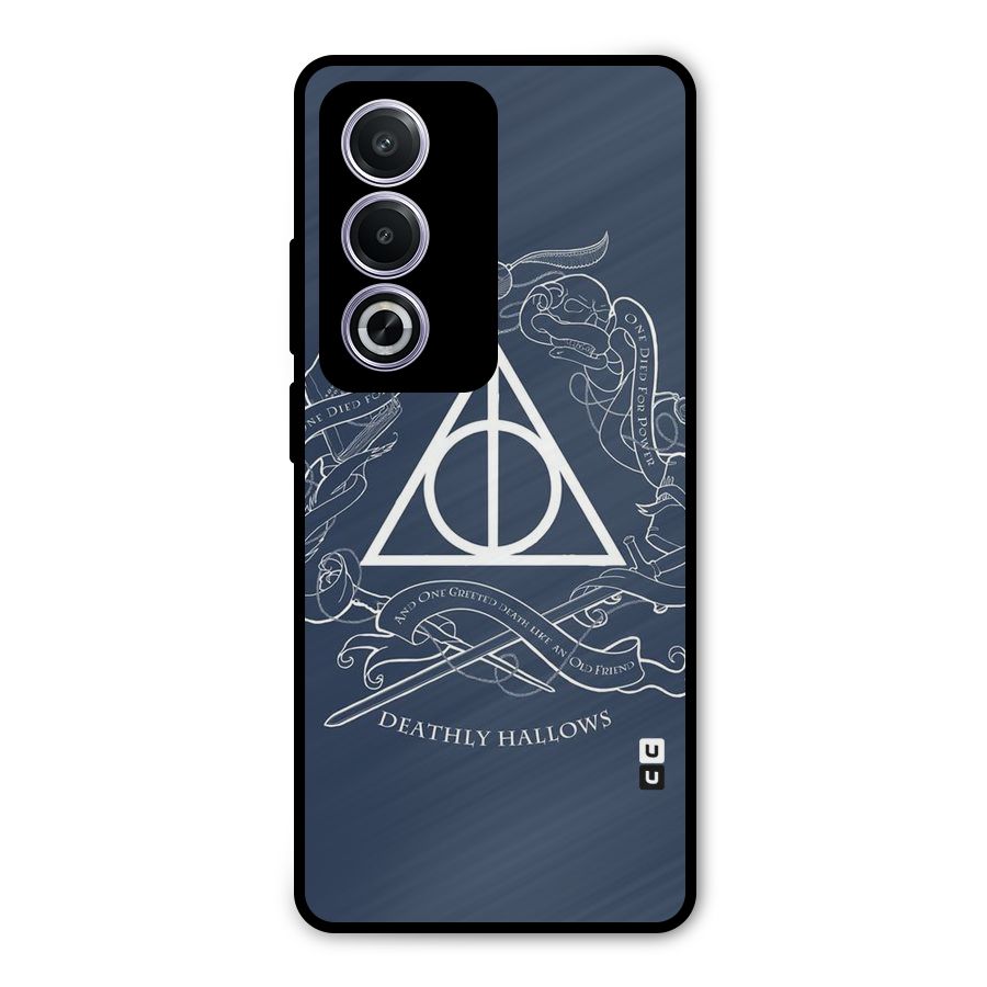 Triangle Blue Metal Back Case for Oppo A3 Pro
