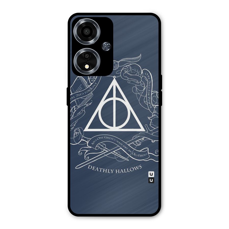 Triangle Blue Metal Back Case for Oppo A59