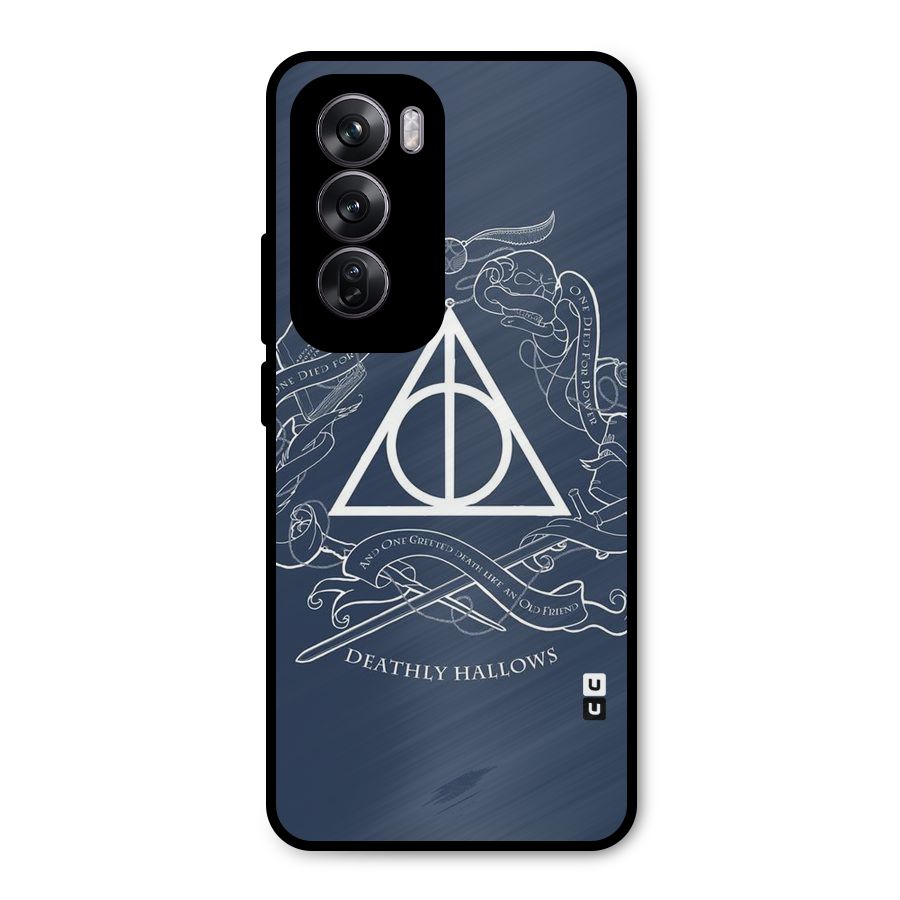 Triangle Blue Metal Back Case for Oppo Reno12 Pro