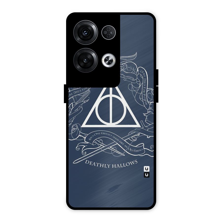Triangle Blue Metal Back Case for Oppo Reno8 Pro 5G