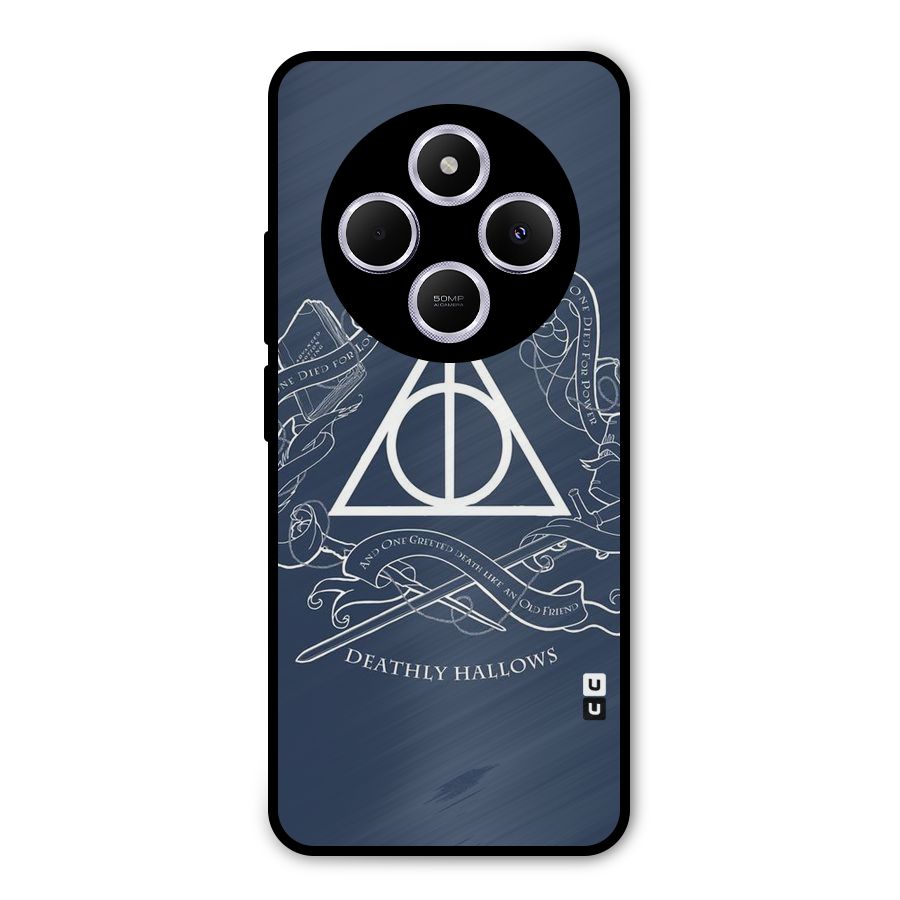 Triangle Blue Metal Back Case for Poco C75 5G