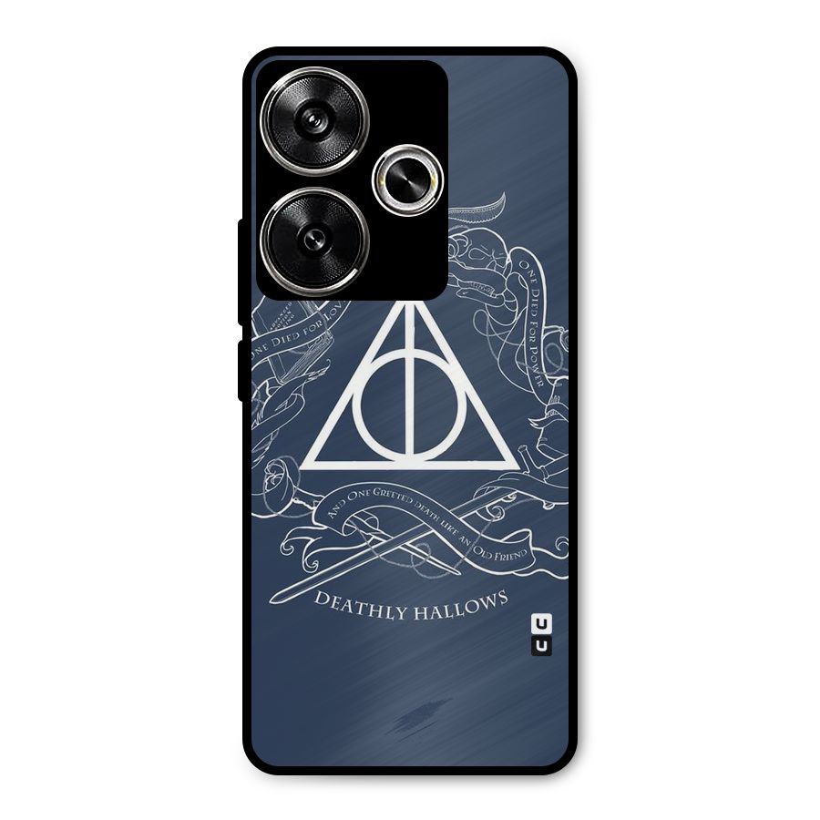Triangle Blue Metal Back Case for Poco F6