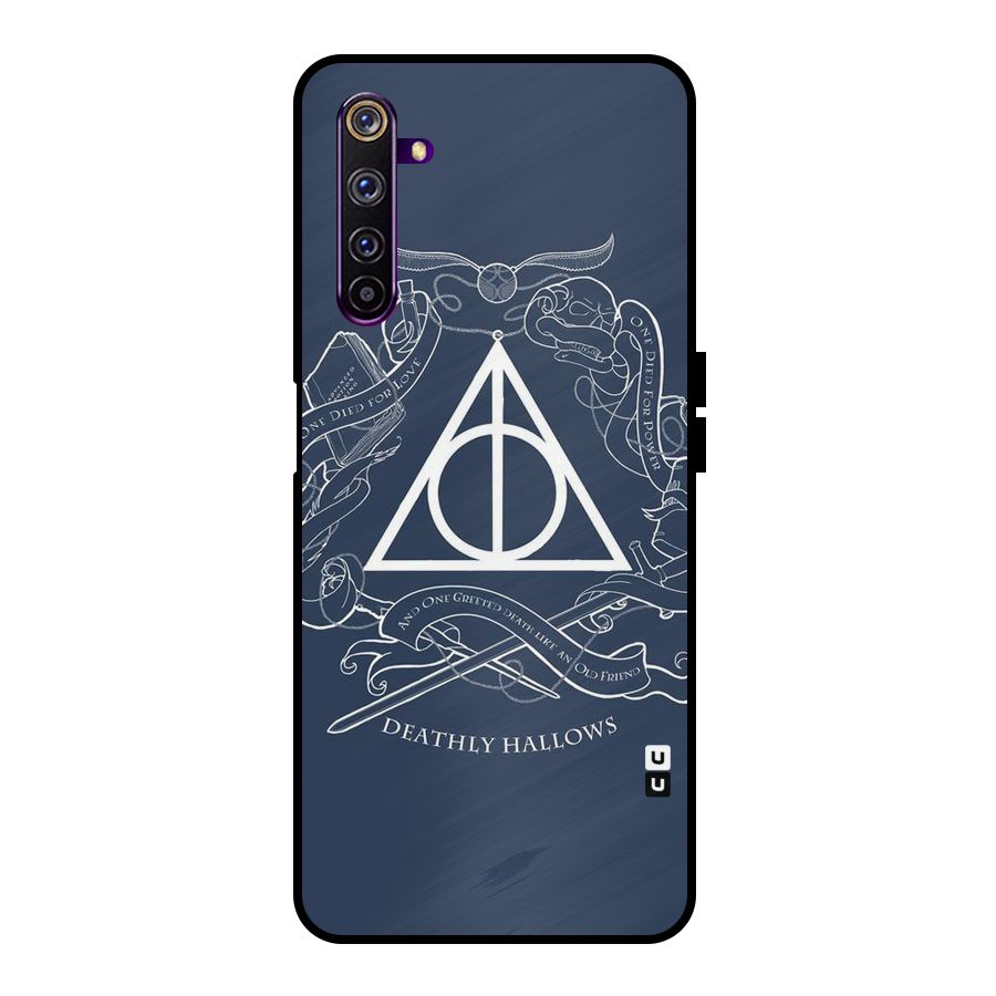 Triangle Blue Metal Back Case for Realme 6 Pro