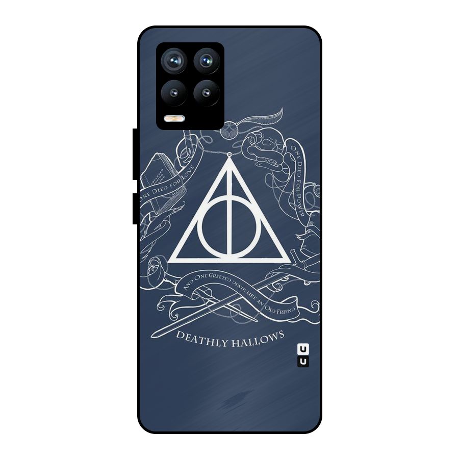 Triangle Blue Metal Back Case for Realme 8 Pro