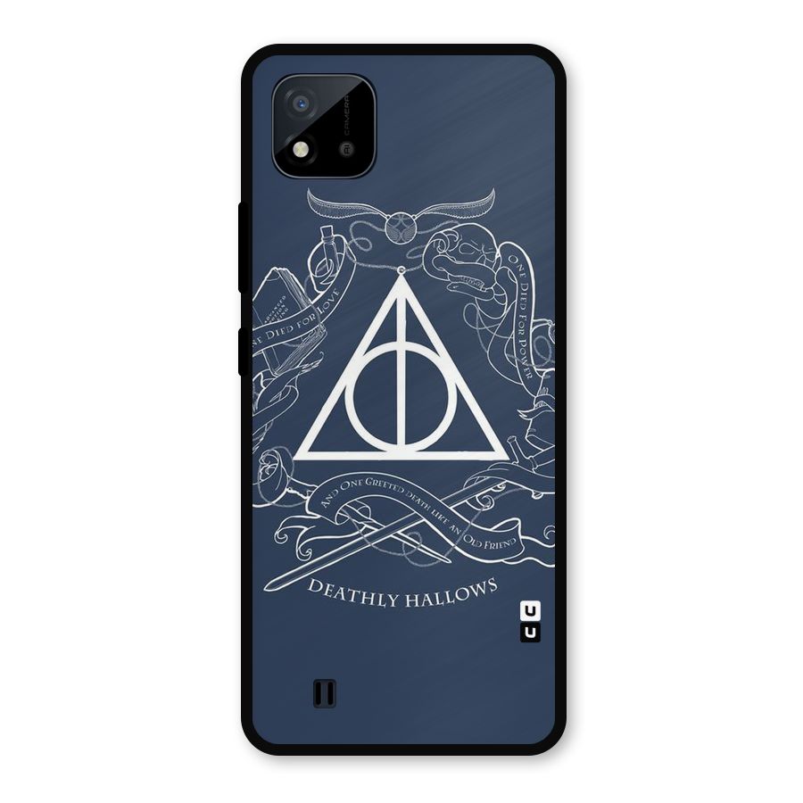 Triangle Blue Metal Back Case for Realme C11 2021