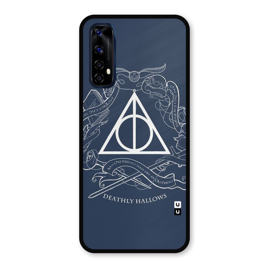 Triangle Blue Metal Back Case for Realme Narzo 20 Pro