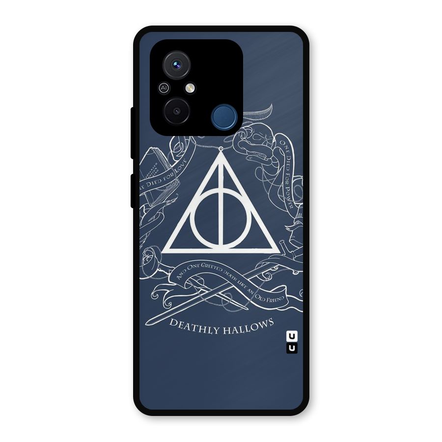 Triangle Blue Metal Back Case for Redmi 12C