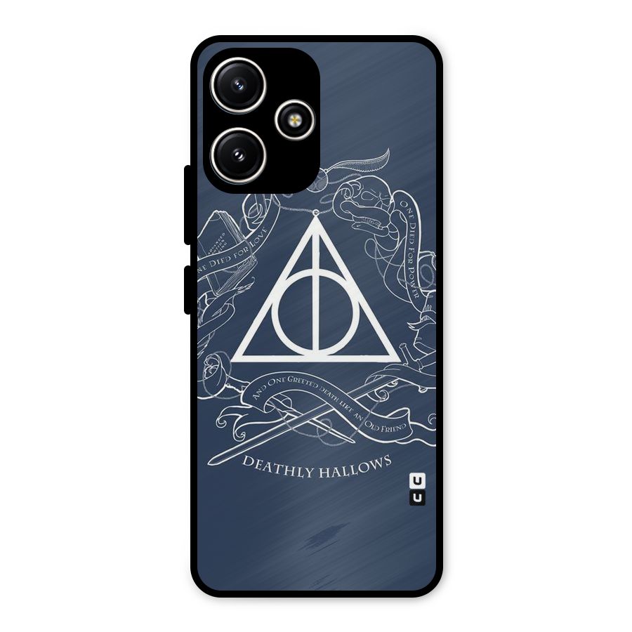 Triangle Blue Metal Back Case for Redmi 12 5G