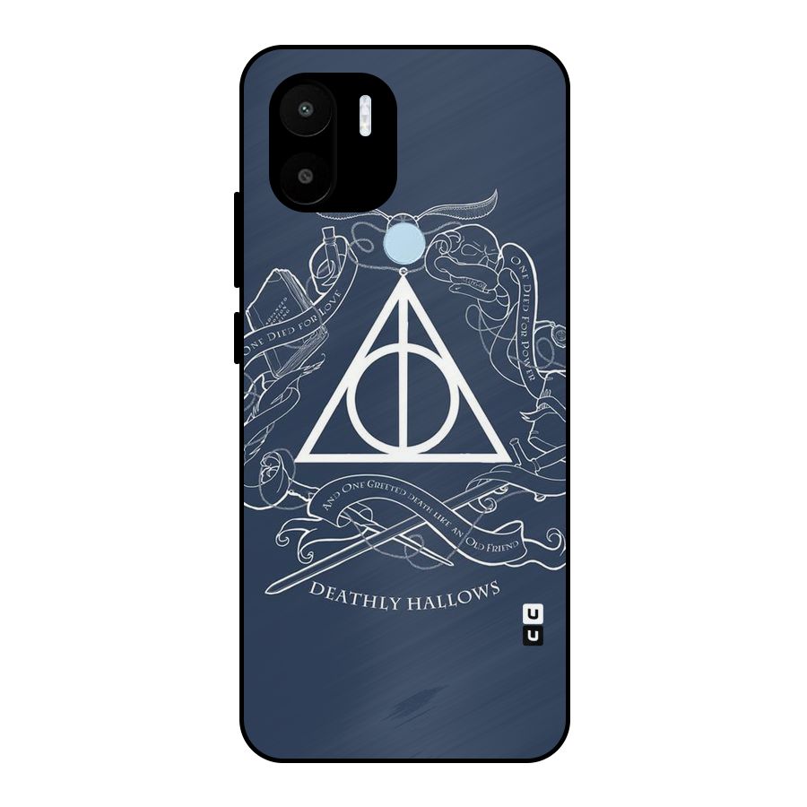 Triangle Blue Metal Back Case for Redmi A2+