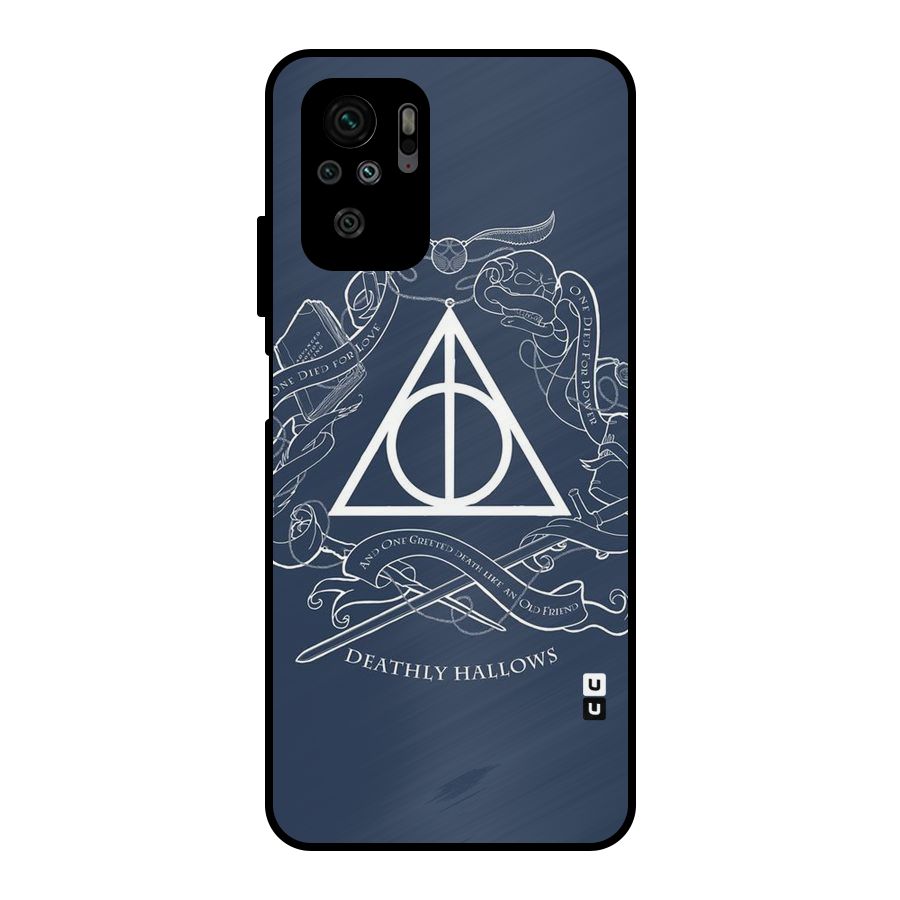 Triangle Blue Metal Back Case for Redmi Note 10S